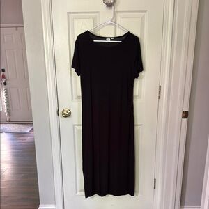 GAP Black Midi T-Shirt Dress